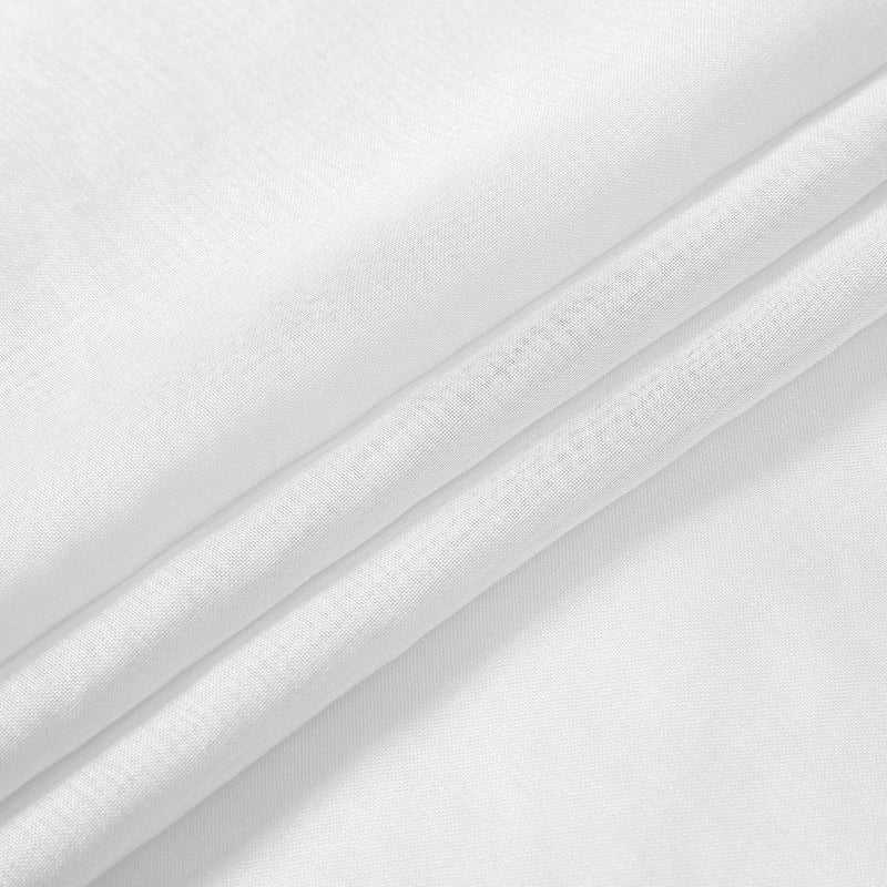 July Joy White Semi Linen Look Sheer Curtains for Bedroom, Living Room Grommet Light Filtering Solid Voile Window Curtains, Set of 2 Panels, 52 x 96 inch - Image 5